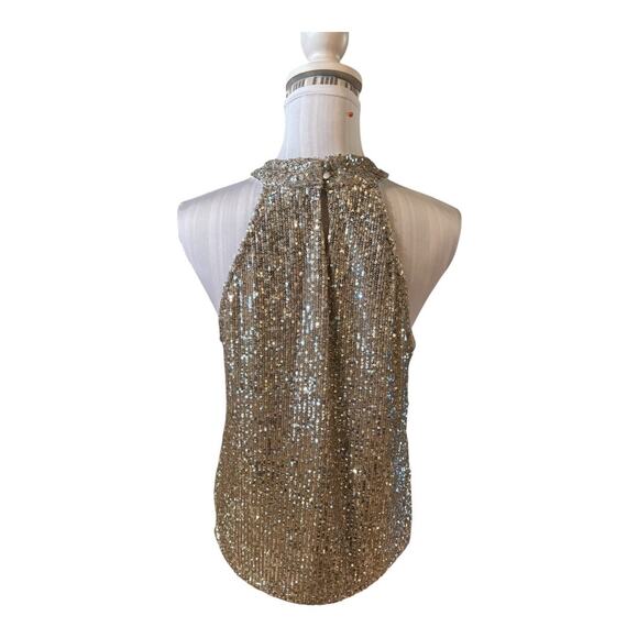 cable & Gauge Sequined Halter Top Size L - Picture 2 of 3